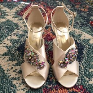 ASOS Satin Heels w/ Holo Embellishments